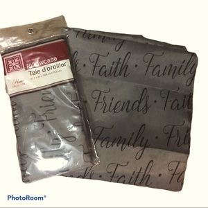 NWT Faith, Family & Friends Decorative Pillowcase